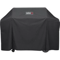 Discount 𧨠Weber Grilling Tools & Accessories 65-in W x 44.5-in H Black Gas Grill Cover π