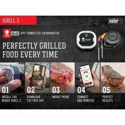 Brand new 👍 Weber Grilling Tools & Accessories iGrill Digital Leave Bluetooth Compatibility Meat Thermometer ✔️ -Grills & Outdoor Cooking Sales 08054966