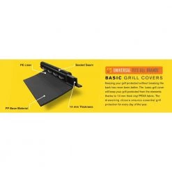 Hot Sale 🔥 Char-Broil Grilling Tools & Accessories Basic 52-in W x 40-in H Black Gas Grill Cover ⭐ -Grills & Outdoor Cooking Sales 10003477