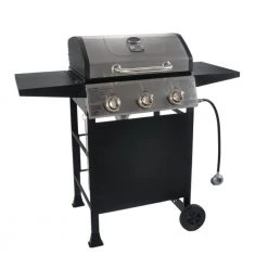 Promo 🔥 Blue Rhino Grills Black and Silver/Porcelain and Stainless Steel 3-Burner Liquid Propane Gas Grill ⌛ -Grills & Outdoor Cooking Sales 10252084