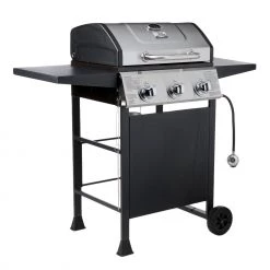 Promo 🔥 Blue Rhino Grills Black and Silver/Porcelain and Stainless Steel 3-Burner Liquid Propane Gas Grill ⌛ -Grills & Outdoor Cooking Sales 10265195