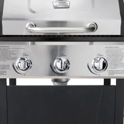 Promo 🔥 Blue Rhino Grills Black and Silver/Porcelain and Stainless Steel 3-Burner Liquid Propane Gas Grill ⌛ -Grills & Outdoor Cooking Sales 10265196