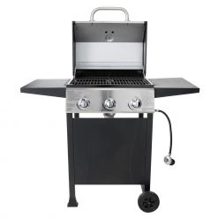 Promo 🔥 Blue Rhino Grills Black and Silver/Porcelain and Stainless Steel 3-Burner Liquid Propane Gas Grill ⌛ -Grills & Outdoor Cooking Sales 10265197