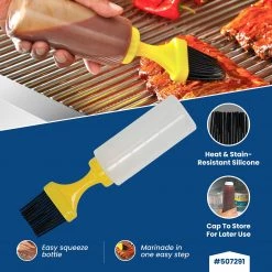 Outlet 😍 Blue Rhino Grilling Tools & Accessories Silicone Basting Bottle and Brush ⭐ -Grills & Outdoor Cooking Sales 15673133 scaled