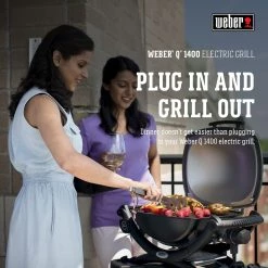Outlet 🤩 Weber Grills Q1400 1560-Watt Dark Gray Electric Grill 🔥 -Grills & Outdoor Cooking Sales 16067256