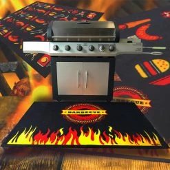 Hot Sale 🌟 Doortex Grilling Tools & Accessories Doortex BBQ Mat Vinyl Rectangular Multi-colored Grill Mat 🛒