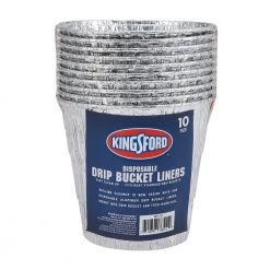 Cheap 🛒 Kingsford Grilling Tools & Accessories Kingsford Disposable Drip Bucket Liners, 10 Aluminum BBQ and Grill Grease Bucket Liners Easy Grill Clean Up, Fits Most Standard Drip Buckets 😍