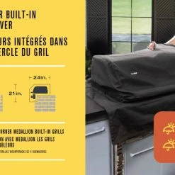 Cheapest 🤩 Char-Broil Grilling Tools & Accessories 4 Burner Medallion 30-in W x 21-in H Black Built-In Gas Grill Cover ✔️ -Grills & Outdoor Cooking Sales 18147933
