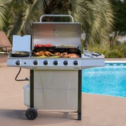 Wholesale 💯 Char-Broil Grills Performance Silver 5-Burner Liquid Propane Gas Grill with 1 Side Burner ❤️ -Grills & Outdoor Cooking Sales 18385854