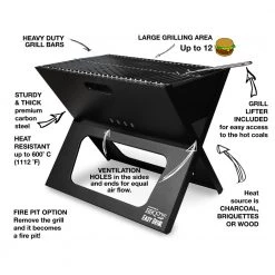 Promo β€οΈ BBQ Croc Grills Portable Easy Grill 220-Sq-in Foldable Charcoal Barbecue Black π 8 Promo β€οΈ BBQ Croc Grills Portable Easy Grill 220-Sq-in Foldable Charcoal Barbecue Black π -Grills & Outdoor Cooking Sales 41413200