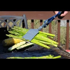 Budget 👏 BBQ Croc Grilling Tools & Accessories 3 in 1 Barbecue Tool, 18 in. Blue Aluminum Scissor-style Tongs ✨ -Grills & Outdoor Cooking Sales 42550229