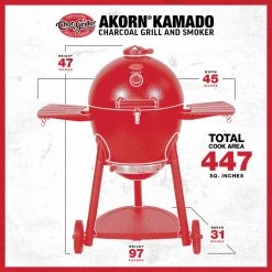 Promo 👏 Char-Griller Grills AKORN; 20-in W Black Kamado Charcoal Grill ✔️ -Grills & Outdoor Cooking Sales 42691833