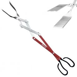 Best reviews of ✔️ BBQ Croc Grilling Tools & Accessories 3 in 1 barbecue tool, 26 in. Red Aluminum Scissor-style Tongs 😀