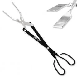 New 💯 BBQ Croc Grilling Tools & Accessories 3 in 1 barbecue tool, 21 in. Black Aluminum Scissor-style Tongs 🛒