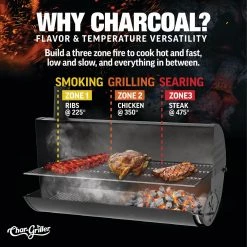 Brand new ✨ Char-Griller Grills Super Pro 30-in W Black Barrel Charcoal Grill 🔔 -Grills & Outdoor Cooking Sales 43456592