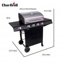 Brand new ⭐ Char-Broil Grills Performance Black 4-Burner Liquid Propane Gas Grill with 1 Side Burner ✨ -Grills & Outdoor Cooking Sales 43466021 scaled