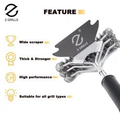 Coupon 🔥 Z GRILLS Grilling Tools & Accessories Plastic 16.3-in Grill Brush 💯 -Grills & Outdoor Cooking Sales 44003791