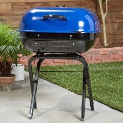 Brand new 🔔 Americana Grills 21.25-in W Ocean Blue Kettle Charcoal Grill 🤩 -Grills & Outdoor Cooking Sales 44018185