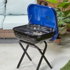 Brand new 🔔 Americana Grills 21.25-in W Ocean Blue Kettle Charcoal Grill 🤩 -Grills & Outdoor Cooking Sales 44018189