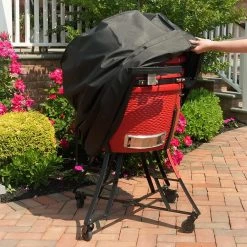 Deals ❤️ Universal Grilling Tools & Accessories 30-in W x 45-in H Black Kamado Grill Cover 🤩 -Grills & Outdoor Cooking Sales 44207024