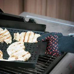 Budget ⌛ Blue Rhino Grilling Tools & Accessories Black and Red Aramid Fiber Fire-retardant Grill Gloves ✨ -Grills & Outdoor Cooking Sales 44373087