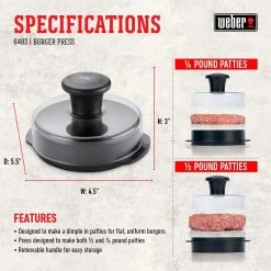 Flash Sale ⭐ Weber Grilling Tools & Accessories Plastic Burger Press 🤩 -Grills & Outdoor Cooking Sales 44419178
