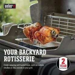 Buy 💯 Weber Grilling Tools & Accessories 42.1-in Stainless Steel Grill Rotisserie ❤️ -Grills & Outdoor Cooking Sales 44458657