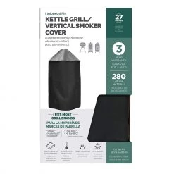 Budget 🤩 Universal Grilling Tools & Accessories 27.5-in W x 35-in H Black Vertical Smoker Cover 🎉 -Grills & Outdoor Cooking Sales 44462395