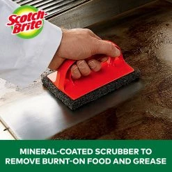 Brand new 👍 Scotch-Brite Grilling Tools & Accessories Heavy Duty Grill Scrubber Polyester Plastic 3.8-in Grill Brush 🎁 -Grills & Outdoor Cooking Sales 44548484 scaled
