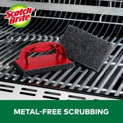 Brand new 👍 Scotch-Brite Grilling Tools & Accessories Heavy Duty Grill Scrubber Polyester Plastic 3.8-in Grill Brush 🎁 -Grills & Outdoor Cooking Sales 44548485 scaled